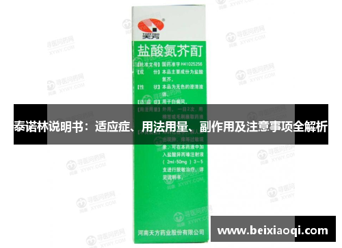 泰诺林说明书：适应症、用法用量、副作用及注意事项全解析